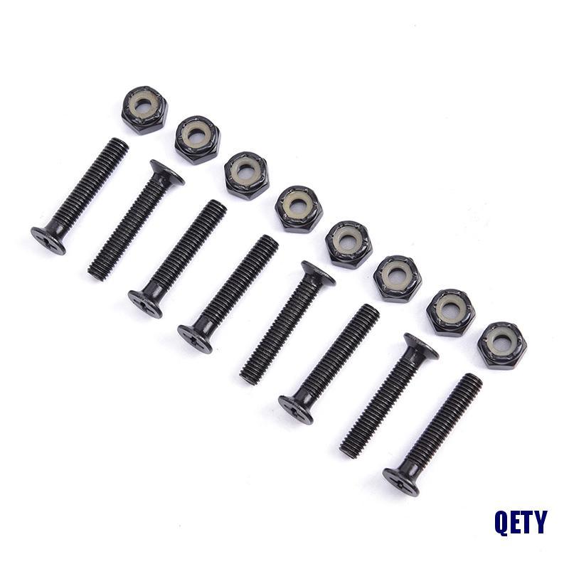 Pack of 8 Sets Skateboard Longboard Hardware Screws Mounting BolY*QE