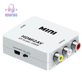 Hdmi- ตัวแปลงวิดีโอเสียง AV (RCA) รองรับสวิตช์ 1080P NTSC PAL สําหรับเกมคอนโซล TV STB