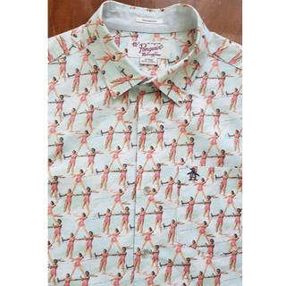 เสื้อเชิ้ตแขนสั้นสีฟ้าลายพิมพ์สาวน้อยเล่นเจ็ทสกี