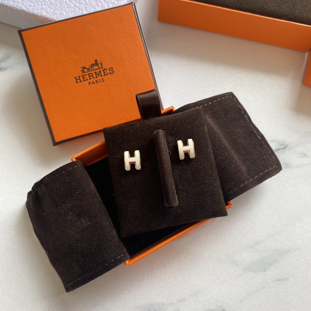 Hermes h pop mini earrings