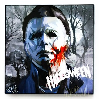 Michael Myers #3 ไมเคิล เมเยอร์ Halloween ฮาโลวีน ภาพยนตร์สยองขวัญ รูปภาพ​ติด​ผนัง​ pop art กรอบรูป​​ ของขวัญ​​ รูปภาพ