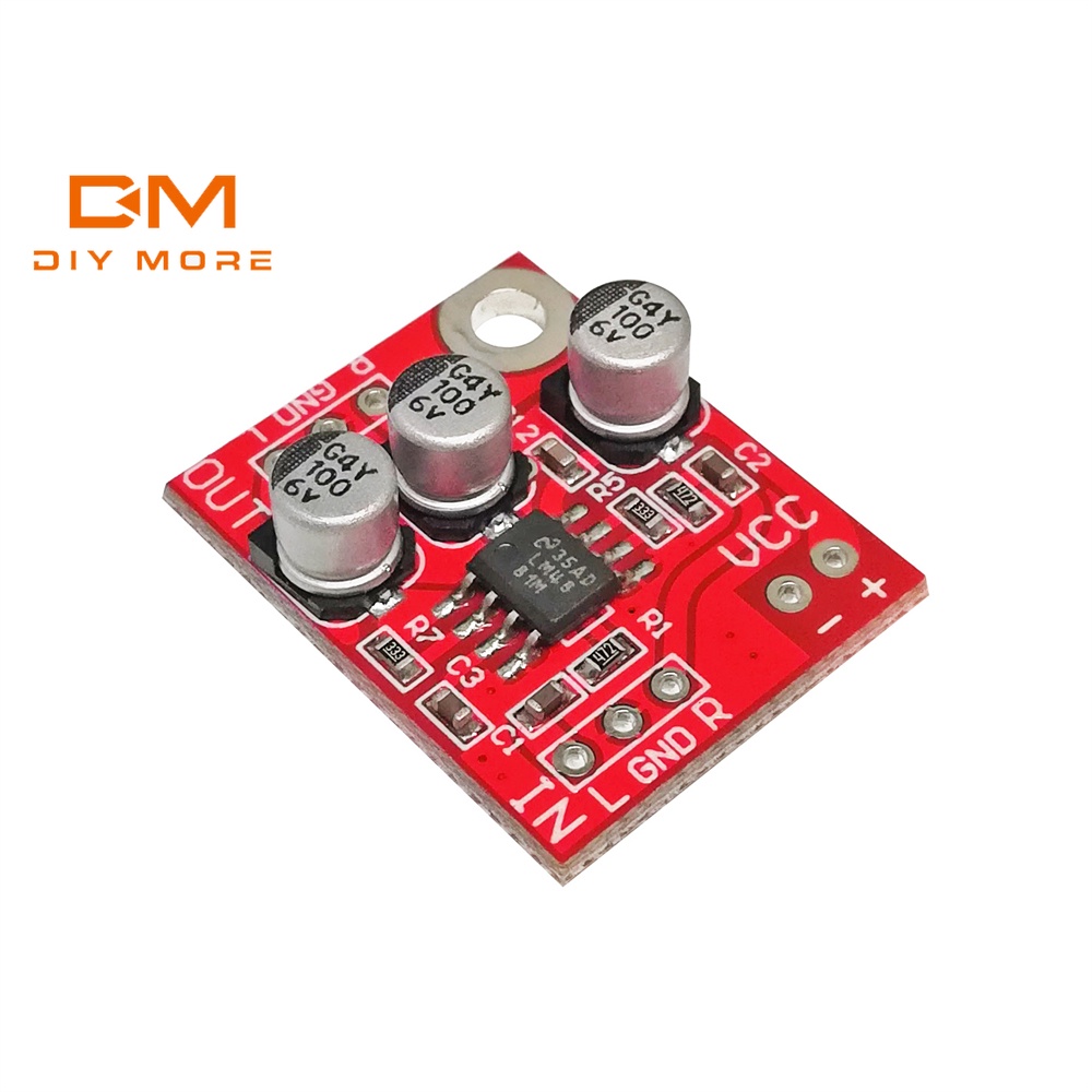 Diymore LM4881 ใหม่ บอร์ดขยายเสียงหูฟัง ขนาดเล็ก DC2.7V-5.5V