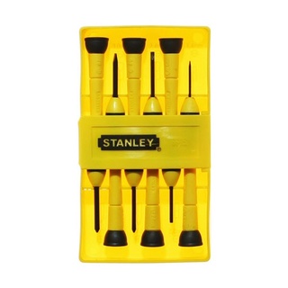 STANLEY ไขควงซ่อมนาฬิกา 6 ชิ้น รุ่น 66-052 ชุดไขควงขนาดเล็ก หัวไขควงเป็นแม่เหล็ก ผลิตจากเหล็กคุณภาพสูง ด้ามจับไม่ลื่น