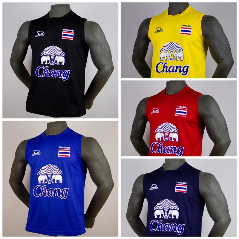 เสื้อกีฬาแขนกุด รุ่น Pro Diy thailand Chang เนื้องานเป็นงานสกรีน