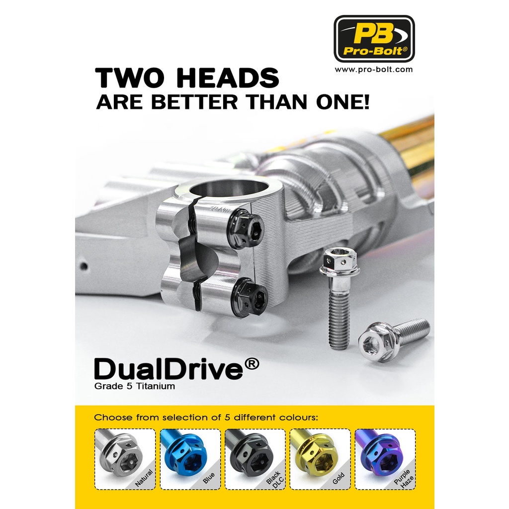Pro-Bolt ไทเทเนี่ยม ดูโอ้ไดร์ M10x10,M10x20,25mm