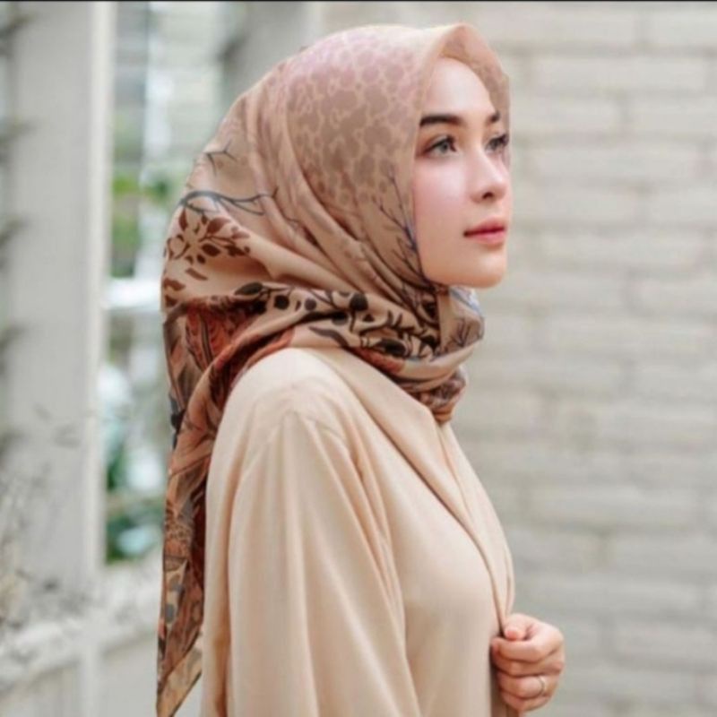 ล่าสุด!! My Lady Leevi Motif Square Voal Hijab ผ้าคลุมสี่เหลี่ยม Voal Hijab