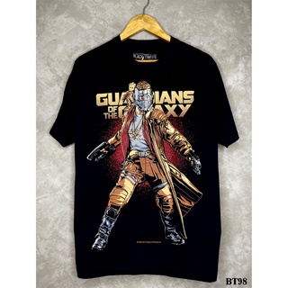 Starlordเสื้อยืดสีดำสกรีนลายBT98