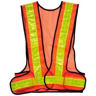 🔥ยอดนิยม!! GKK เสื้อกั๊กสะท้อนแสง รุ่น HS716 ขนาด 58 x 52 ซม. สีส้ม Safety Vests 🚚พิเศษ!!✅