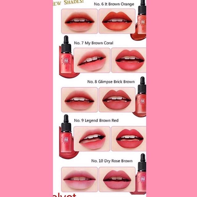 🔥280บาท ลิปPeripera airy ink velvet เบอร์6,7,8,9,10💝