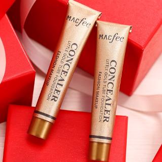 Macfee small gold tube foundation Concealer รองพื้นคอนซีลเลอร์พิมพ์ลายจุดขนาดเล็ก ance dot pox print black eye waterproof foundation cream 30G