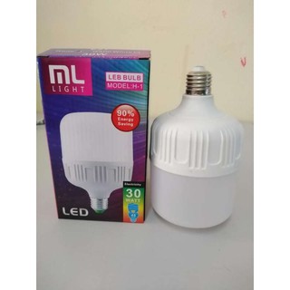 หลอดไฟ LED ทรงกระบอก 30W ขั้ว E27 แสงขาว (Daylight) หลอดไฟพกพาled โคมไฟledกลม หลอดไฟledขนาดเล็ก หลอดไฟledฉุกเฉิน