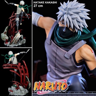 Figure ฟิกเกอร์ Model Naruto Shippuden นารูโตะ ชิปปุเดง นินจาจอมคาถา โอ้โฮเฮะ Hatake Kakashi ฮาตาเกะ คาคาชิ สูง 27 cm