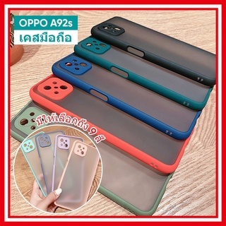 เคสมือถือoppo เคสออปโป้  A92S เคสoppo สีพาสเทล สีขุ่นใส+ด้าน ⚡พร้อมส่งในไทย⚡