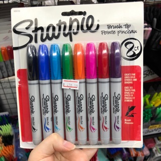 ชุดปากกาหัวพู่กัน sharpie 8 สี