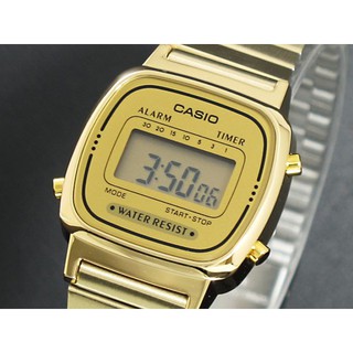 Casio แท้ นาฬิกาข้อมือ สายสแตนเลส รุ่น LA670WGA-9DF