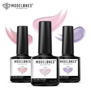 Modelones ยาทาเล็บเจล เจลยูวี กลิตเตอร์ เคลือบเงาเล็บ สีแดง 7 มล.