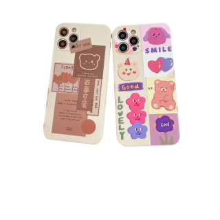 เคส OPPO A74 A16 A15 A55 A36 A76 A96 A54 A93 A94 A53 A9 A31 A5 2020 A7 A3S A5S A12 A92 A16S OPPO Reno 5 4 F 5F Find X3 Lite 2F 2Z A15 A55 A36 A76 A96S F17 F19 PRO A33 A11K A11 A1K A52 A7 A91 A32 A72 Korean Cute Cartoon Bear Vintage Silicone Case