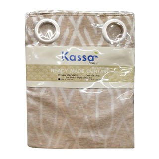 KASSA HOME ผ้าม่านตาไก่หน้าต่าง รุ่น SAVOY-GD-160 GMT ขนาด 138 x 160 ซม. สีทอง ผ้าม่าน มู่ลี่