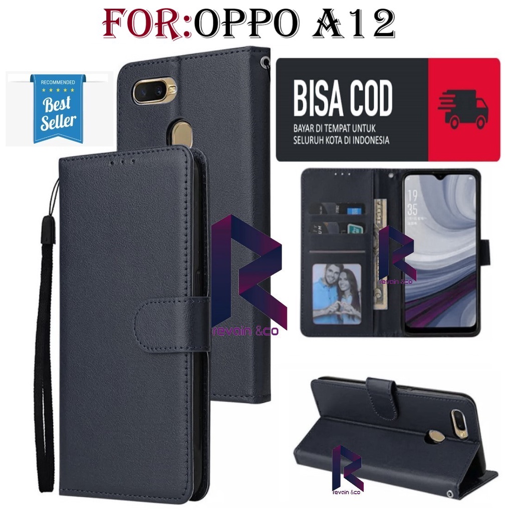 OPPO A12 CASE FLIP WALLET LEATHER PREMIUM LEATHER OPEN-CLOSE FLIP CASE OPPO A12
