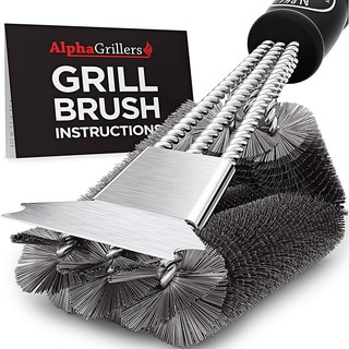 Alpha Grillers : APGAMZ001* แปรงขัดทำความสะอาดตะแกรงปิ้งย่าง Alpha Grillers Grill Brush and Scraper