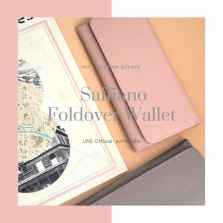 VITT Personalized Saffiano Foldover Wallet