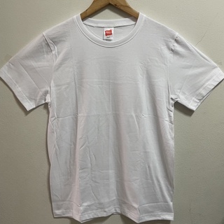 เสื้อยืดผู้ชาย Hanes cotton 100% สีขาว