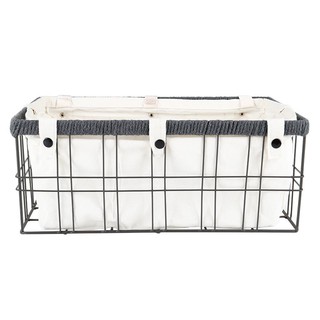 ตะกร้าผ้า ตะกร้าผ้าเหลี่ยมเตี้ย SCOTTY L อุปกรณ์จัดเก็บเสื้อผ้า ของใช้ภายในบ้าน LAUNDRY BASKET SCOTTY L DARK GREY