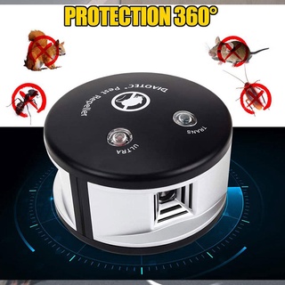 JIASHI เครื่องไล่หนูอัลตราโซนิกในร่ม ไล่แมลง ไล่กระรอก Ultrasonic Pest Repeller เครื่องไล่หนูไฟฟ้า การควบคุมศัตรูพืชแบบ 360 องศา เครื่องกำจัดแรงดันคลื่นวิทยุในร่ม 3 in 1