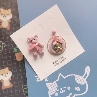 ต่างหูน้องหมี 🐻 Pink Bear Earring