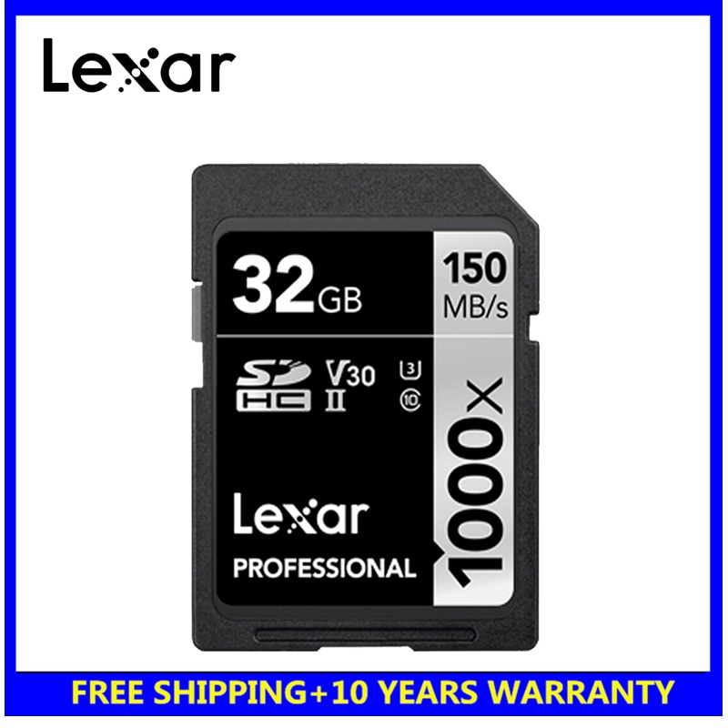 Original Lexar 128GB SD Card 1000x UHS-II U3 SDHC SDXC 32GB Memory Card 16GB 64GB Carte SD #8