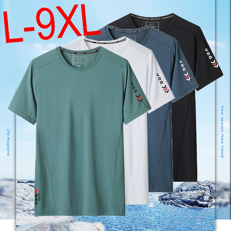 100-175KG สวมใส่ได้ เสื้อกีฬาแขนสั้น ไซส์ใหญ่พิเศษ พร้อมส่ง