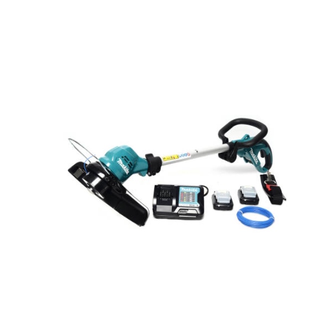 เครื่องเล็มหญ้าไร้สาย สายเอ็น 12V CXT XPT รุ่น UR100DWYE ยี่ห้อ MAKITA แถมแบต 2 ก้อน+แท่นชาร์จ ครบชุ