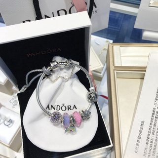 Pandora สร้อยข้อมือเงิน 925 พร้อมกล่องของขวัญ sa02as fsd1478