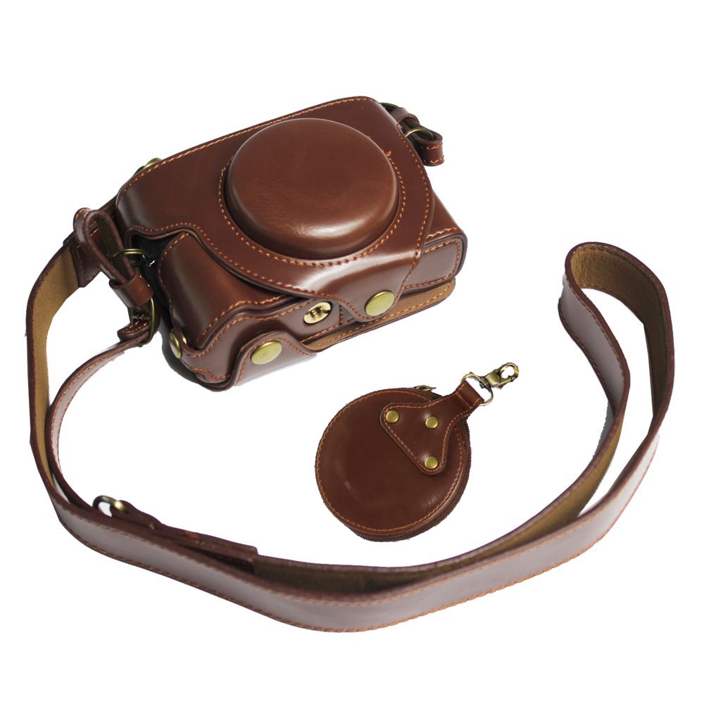 ✿♗✱Luxury Camera Case Pu Leather Bag Cover For Canon Powershot G5X G5X II G5XII G5X Mark II Camera Skin With Strap Mini