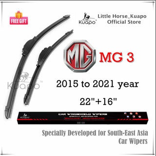 Mg3 ใบปัดน้ําฝนสําหรับ 2015 to 2021 year MG 3 ที่ปัดน้ําฝนรถยนต์ (ซิลิโคนกล้วยประเภท 2 ชิ้น) Kuapo wifer