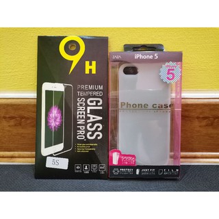 iPhone Case + Premium Tempered Glass Screen Pro สำหรับ iPhone 5 / iPhone 5S