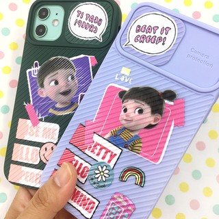 เคส Realme C12 / C17 พร้อมส่งจากไทย!! เคสโทรศัพท์ฝาปิดเลนส์กล้องฝาสไลด์ เคสกันเลนส์กล้อง เคสสีพาสเทล พิมพ์ลายการ์ตูน