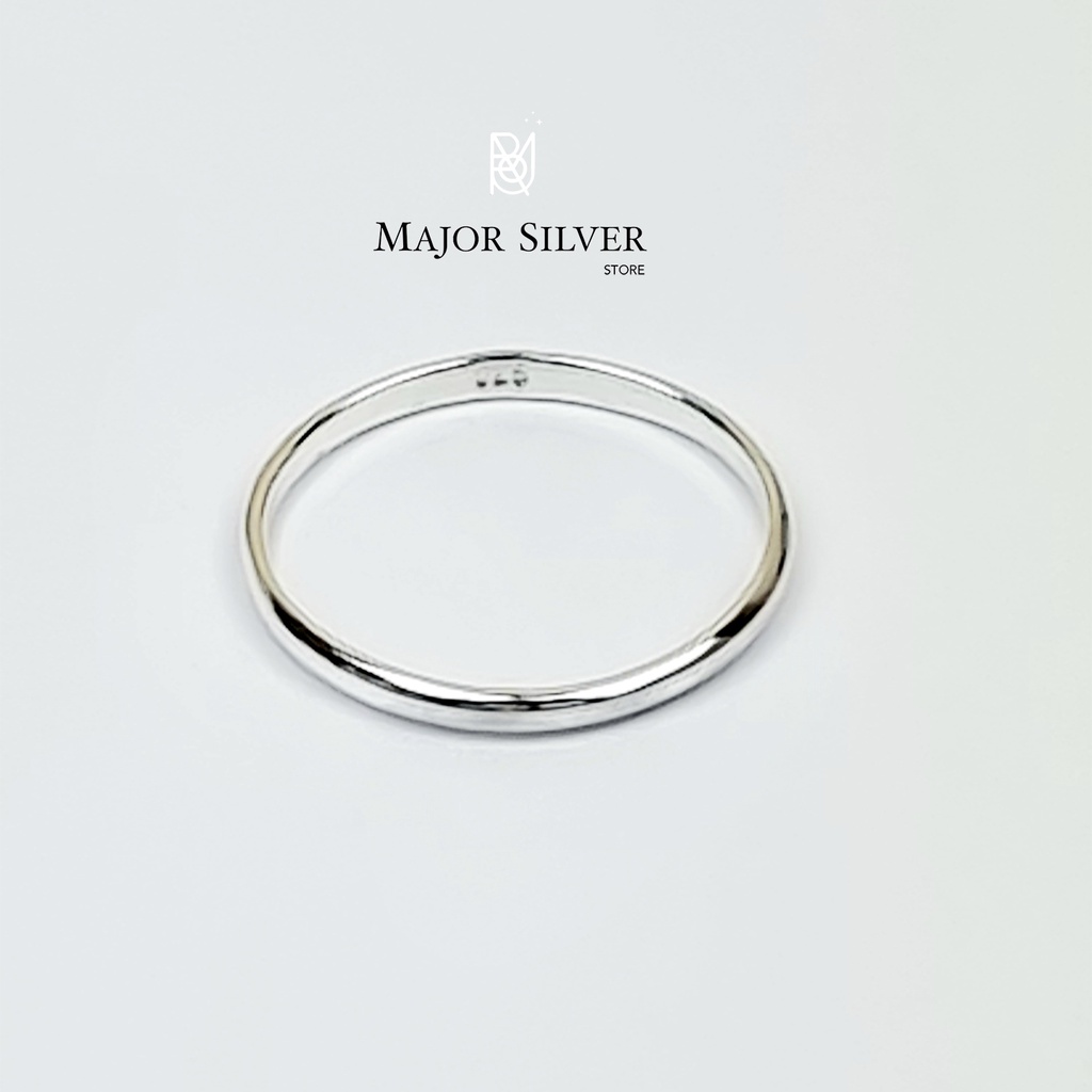 แหวนกว้าง2มิล / เงินแท้92.5% สไตล์เรียบๆ ใส่ติดมือ แมทซ์ได้กับทุกสไตล์ : E-TP-Ring 2P