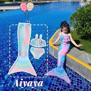 Aiyaya ชุดวายน้ำเด็กผู้หญิง ชุดว่ายน้ำนางเงือกเด็กผู้หญิง（228）