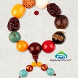 สัญลักษณ์ลูกปัดธรรมชาติ Pu Tizi แห่งสันติภาพและรถยนต์มงคล 206249 แถมสติ๊กเกอร์มือจับประตูรถยนต์ 1 ชุ