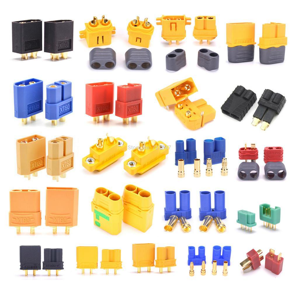 5 คู่/ล็อต XT30 XT30U XT30UPB / XT60 / XT90 / T ปลั๊ก / MPX / EC2 EC3 EC5 Bullet Connector ชาย / หญิ