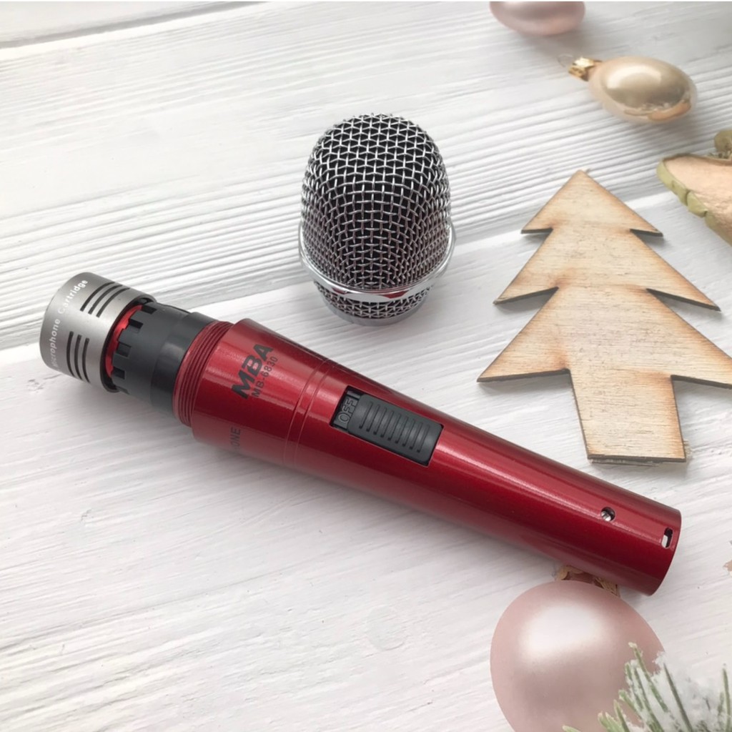 ไมค์สาย MBA ไมค์คาราโอเกะ Microphone สายยาว 5 เมตร พร้อมกระเป๋า