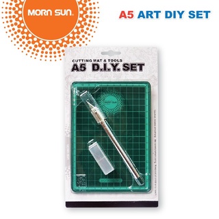 Morn sun cutting MAT &amp; Tools A5 D.I.Y. set มีดคัตเตอร์ + แผ่นยาง 17103