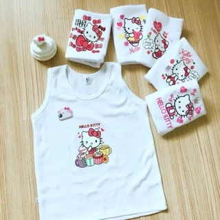 เสื้อกล้ามเด็กหญิง เสื้อซับใน 1แพ็ค5 ตัว น้อง 2 ปี-10 ปี พร้อมส่ง เสื้อกล้ามยาวเด็กหญิง ลายการ์ตูน 5ตัว