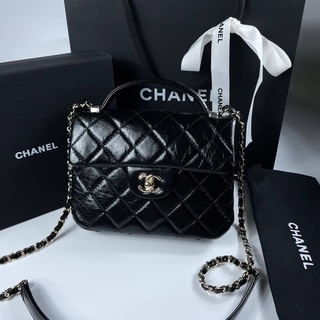 #Chanel #Newflapbag2021 Grade vip หนังรุ่นใหม่ อะไหล่เป็นสี light gold Size 20cm micro chip อุปกรณ์ full box set