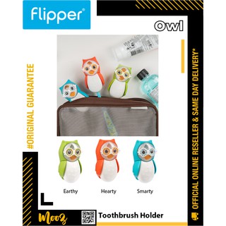 Flipper - ที่เก็บแปรงสีฟัน รูปนกฮูก พร้อมตัวจับเวลา