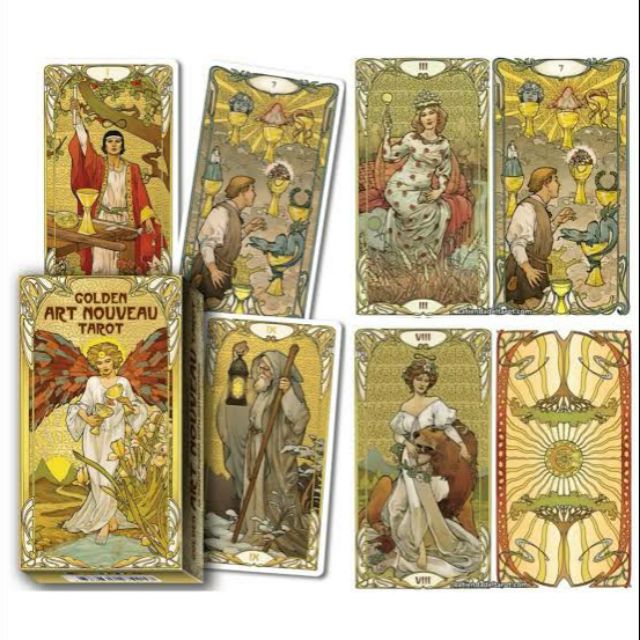ไพ่ทาโรต์ชุด Golden art  nouveau Tarot  ไพ่ยิปซี ไพ่ดูดวง ไพ่ออราเคิล ไพ่ทาโร่ ไพ่ทาโรต์ ของแท้