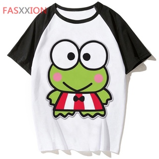 เสื้อยืด พิมพ์ลายกราฟฟิค Keroppi แฟชั่นฤดูร้อน สไตล์ฮาราจูกุ สําหรับผู้ชาย