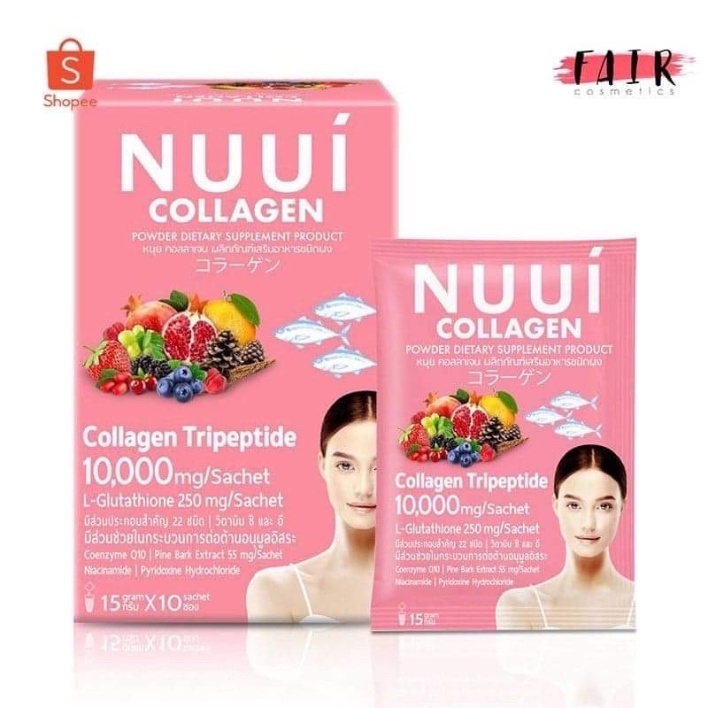 NUUI Collagenหนุยคอลลาเจน(ขนาด10ซอง)_หนุย ชมพู_
