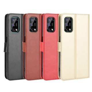 พรีเมี่ยมหนังกระเป๋าสตางค์โทรศัพท์มือถือเคสสำหรับ Oppo Realme C17 / 7 4G / 7 5G /7 Pro / 7i / Q2i /  Q2 /Q2 Pro / Narzo 20 / Narzo 20 Pro